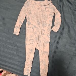 Posh Peanut Blue and White Floral Footie